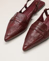 Zapato Plano Rojo,ROJO VINO