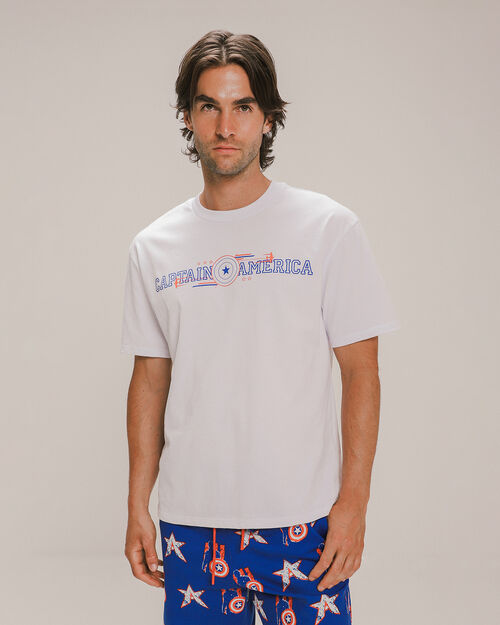 Playera De Pijama Capitán América