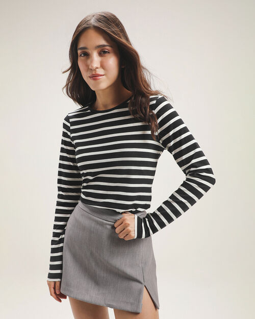 Top Manga Larga Rayas