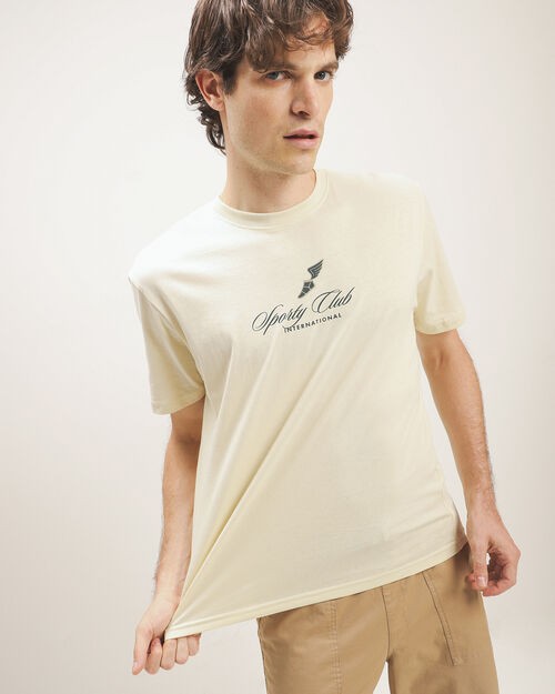Playera Beige Manga Corta