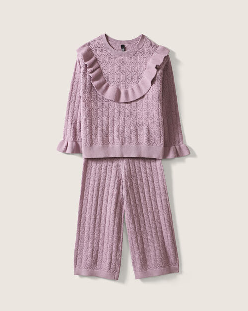 Conjunto Morado De Punto