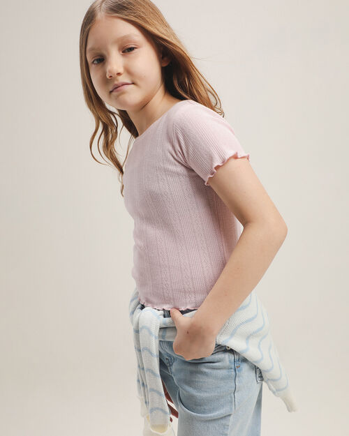 Playera Lila De Punto