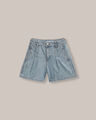 Short De Mezclilla Con Pinzas,AZUL CIELO