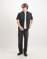 Camisa Relaxed Bolsillos,NEGRO