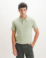Polo Roja Textura,VERDE MENTA CLARO
