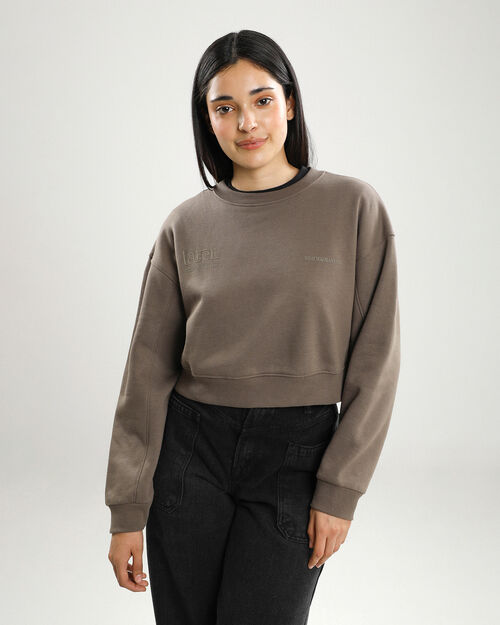 Sudadera Boxy Café