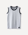 Playera Azul Con Rayas,GRIS