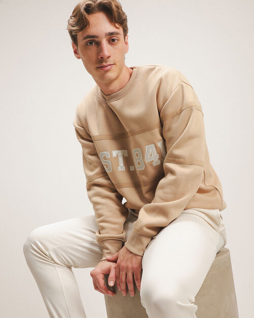 Sudadera Beige Fit Regular