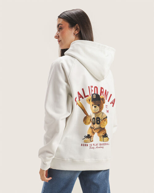 Sudadera Blanca Estampada