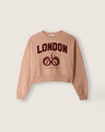 Sudadera Cropped Animal Print,PALO ROSA
