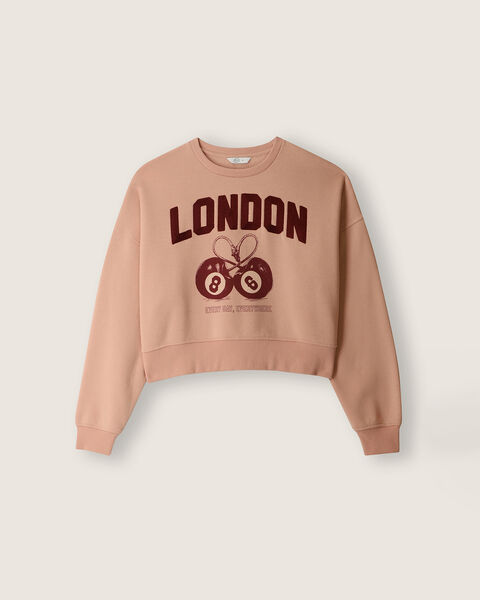 Sudadera Cropped Rosa