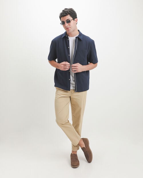 Camisa Azul Cuello Polo