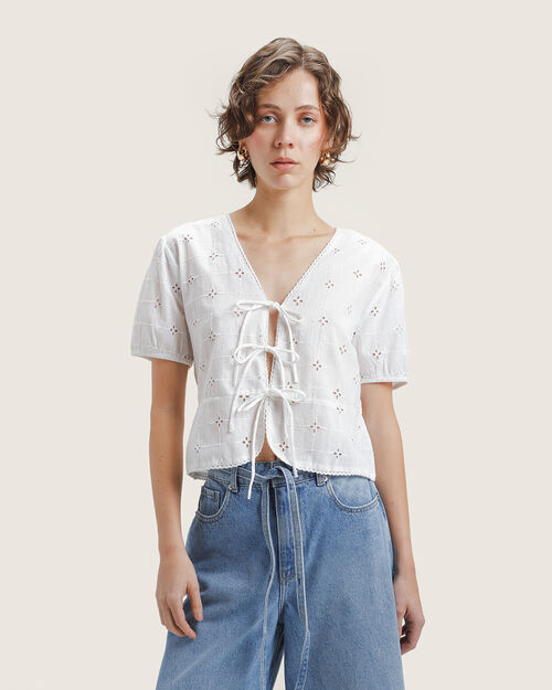 Blusa Lazo Eyelet