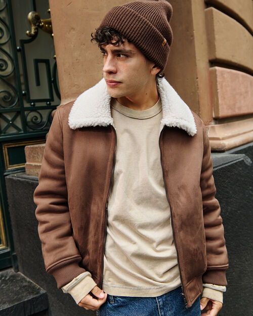 Chamarra Bomber Cuello Borrego