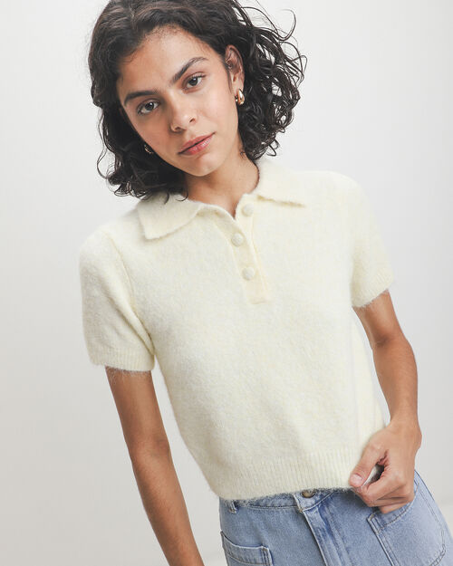 Polo Tejida Amarilla