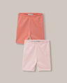 Set 2 Piezas Short Biker,ROSA PALIDO