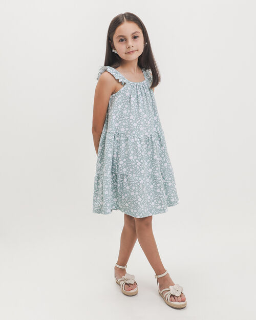 Vestido Verde Estampado