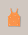 Top De Punto Crochet Flores,NARANJA SALMON
