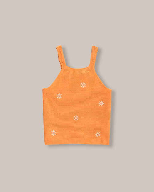 Top De Punto Crochet Flores