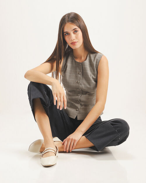 Jeans Fit Straight Negro