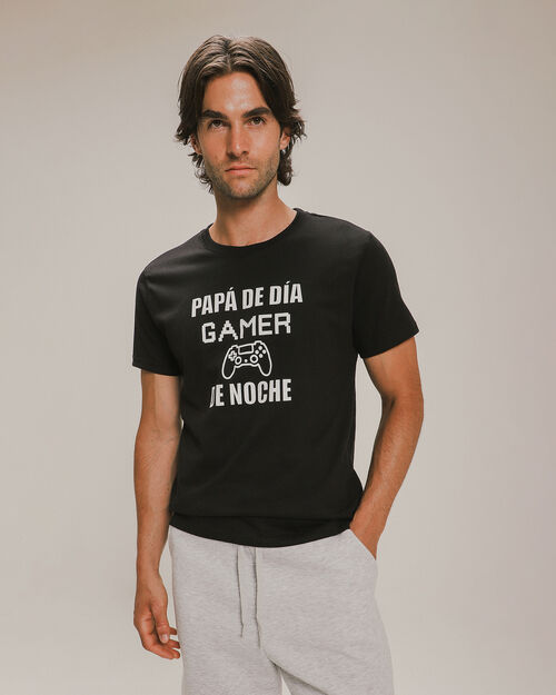 Playera Con Diseño Negra