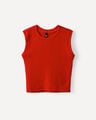 Tank Top Acanalado,ROJO