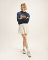 Falda Mini Tableada,CREMA