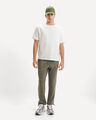 Jogger Blanco Relaxed,VERDE OBSCURO