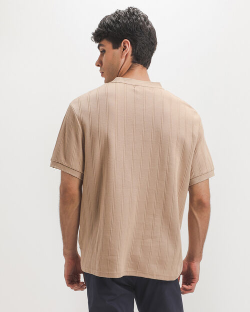 Playera Henley Caf&eacute;