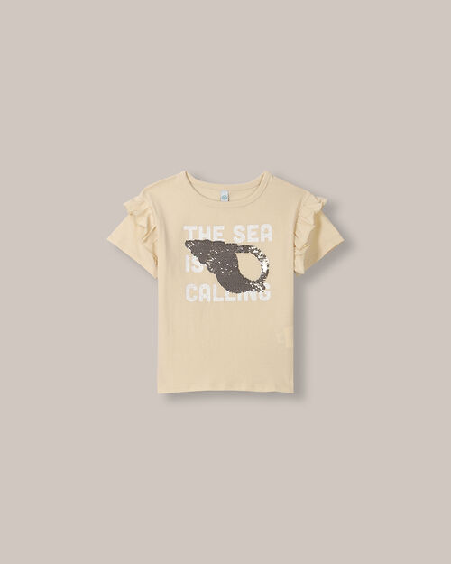 Playera Manga Volantes