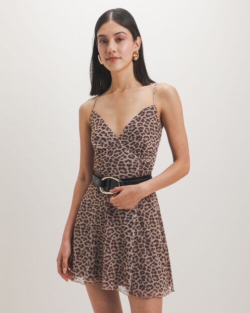 Vestido Corto Animal Print
