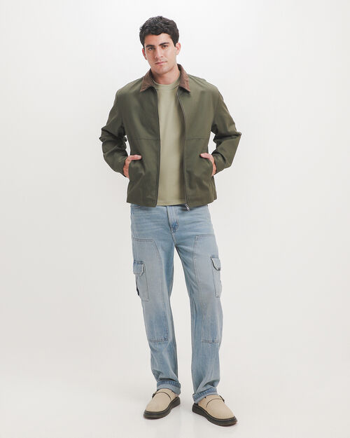 Chamarra Verde Zipper