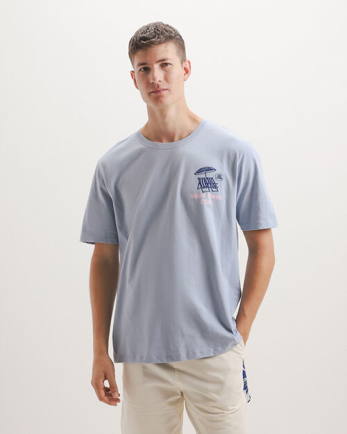 Playera Azul Con Estampado