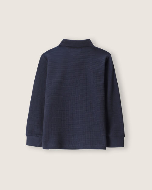 Polo Azul Manga Larga