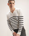 Polo Negro Manga Larga,BLANCO HUESO