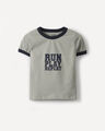Playera Gris Estampada,GRIS