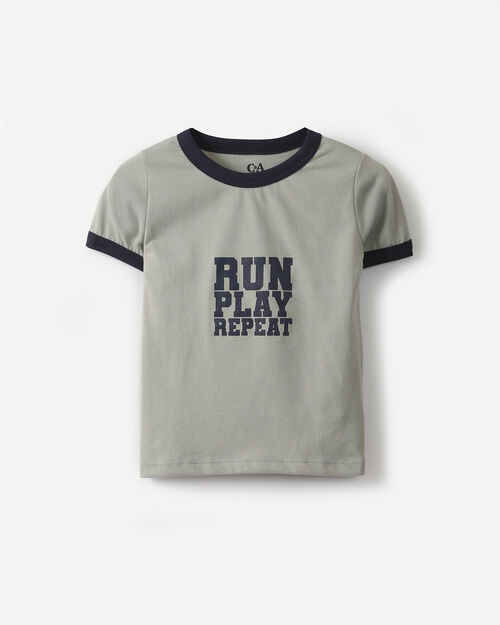 Playera Gris Estampada