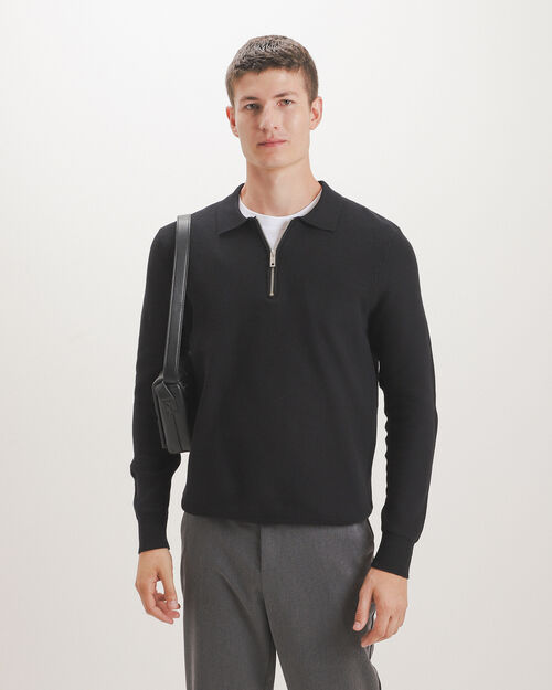 Su&eacute;ter Negro Zipper