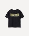 Playera Relaxed Roja,NEGRO