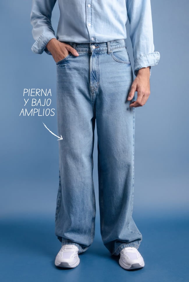 baggy jeans amplios para hombre c&a