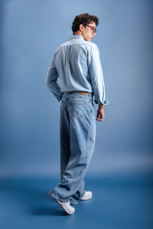 baggy jeans amplios para hombre c&a