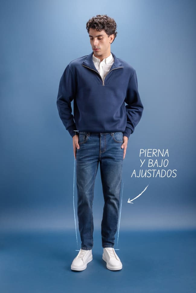 jeans skinny relaxed amplios para hombre c&a