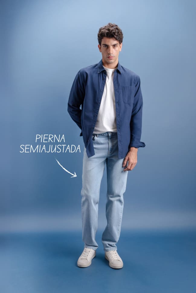 slim jeans básicos para hombre c&a