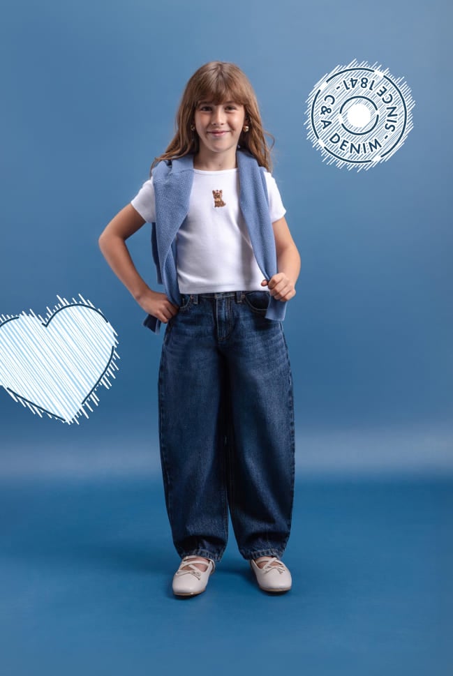 BARREL jeans acampanados para kids niña en c&a