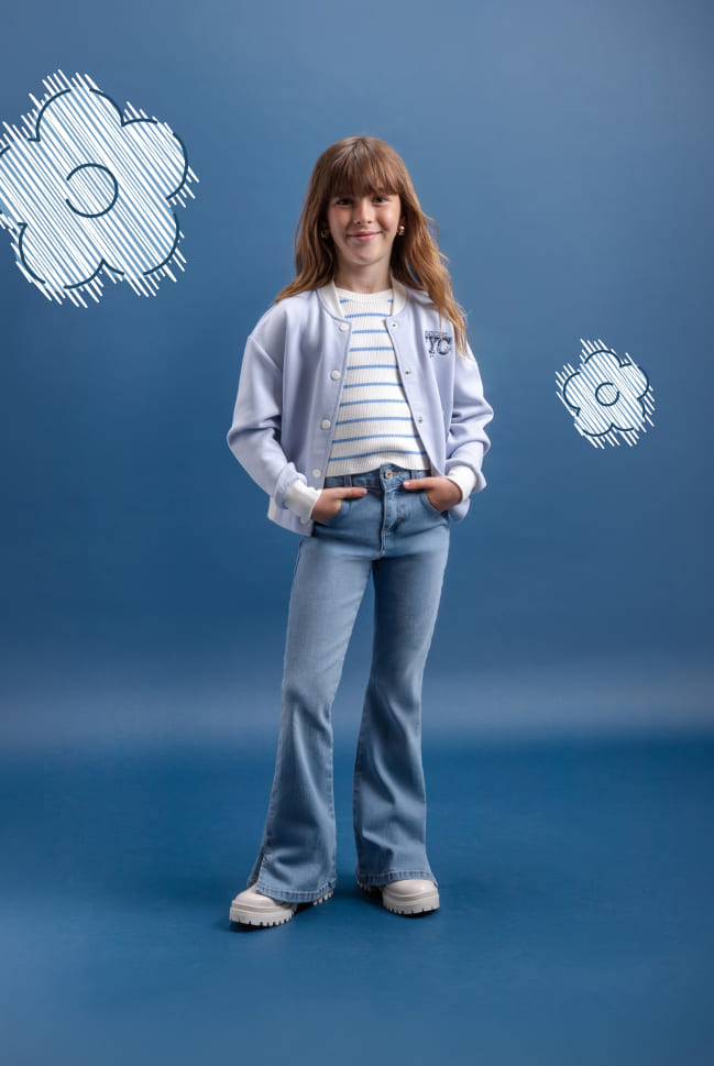 flare jeans acampanados para kids niña en c&a