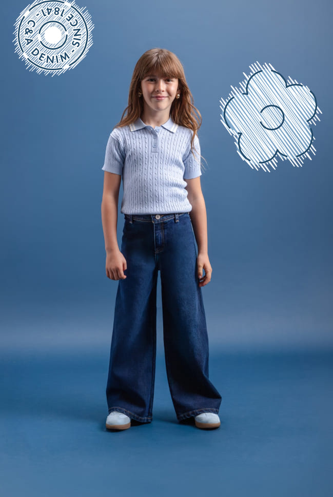 MARINE jeans acampanados para kids niña en c&a