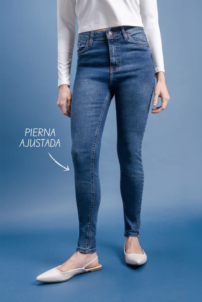 skinny jeans ceñidos para mujer c&a