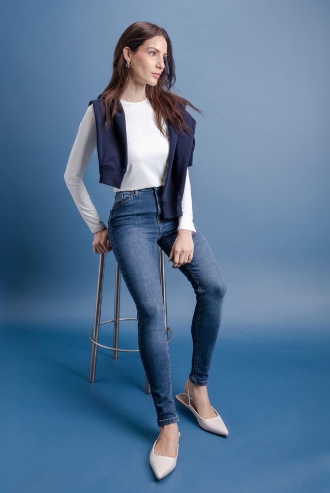 skinny jeans ceñidos para mujer c&a