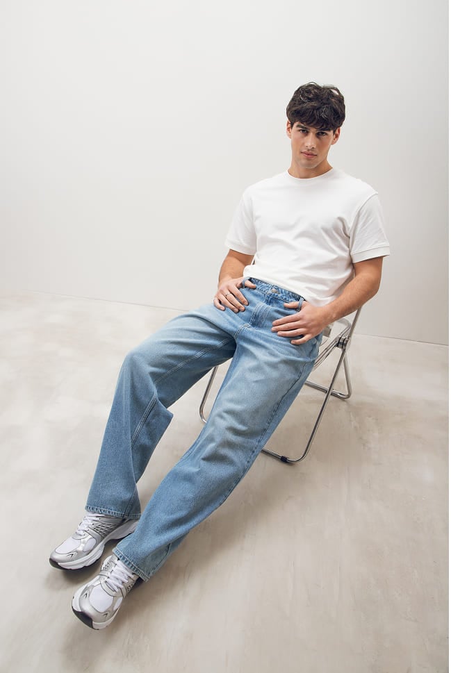 baggy jeans amplios para hombre c&a