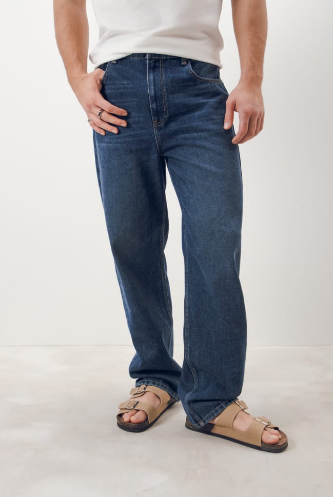 jeans relaxed amplios para hombre c&a